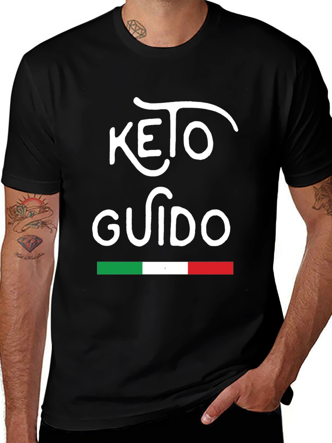 Variant 2 of Keto Guido T-Shirt Italian Flag Design