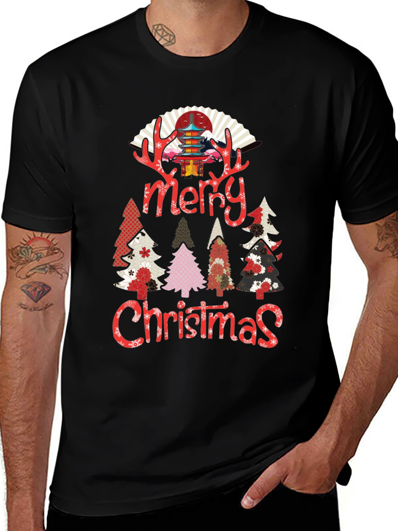 Merry Christmas Asian Style T-Shirt