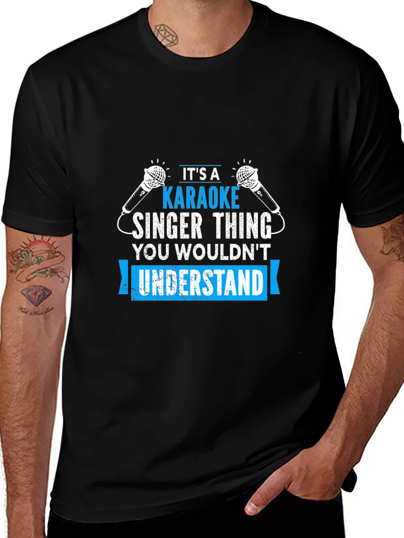 Variant 5 of Karaoke Singer Thing - Black T-Shirt