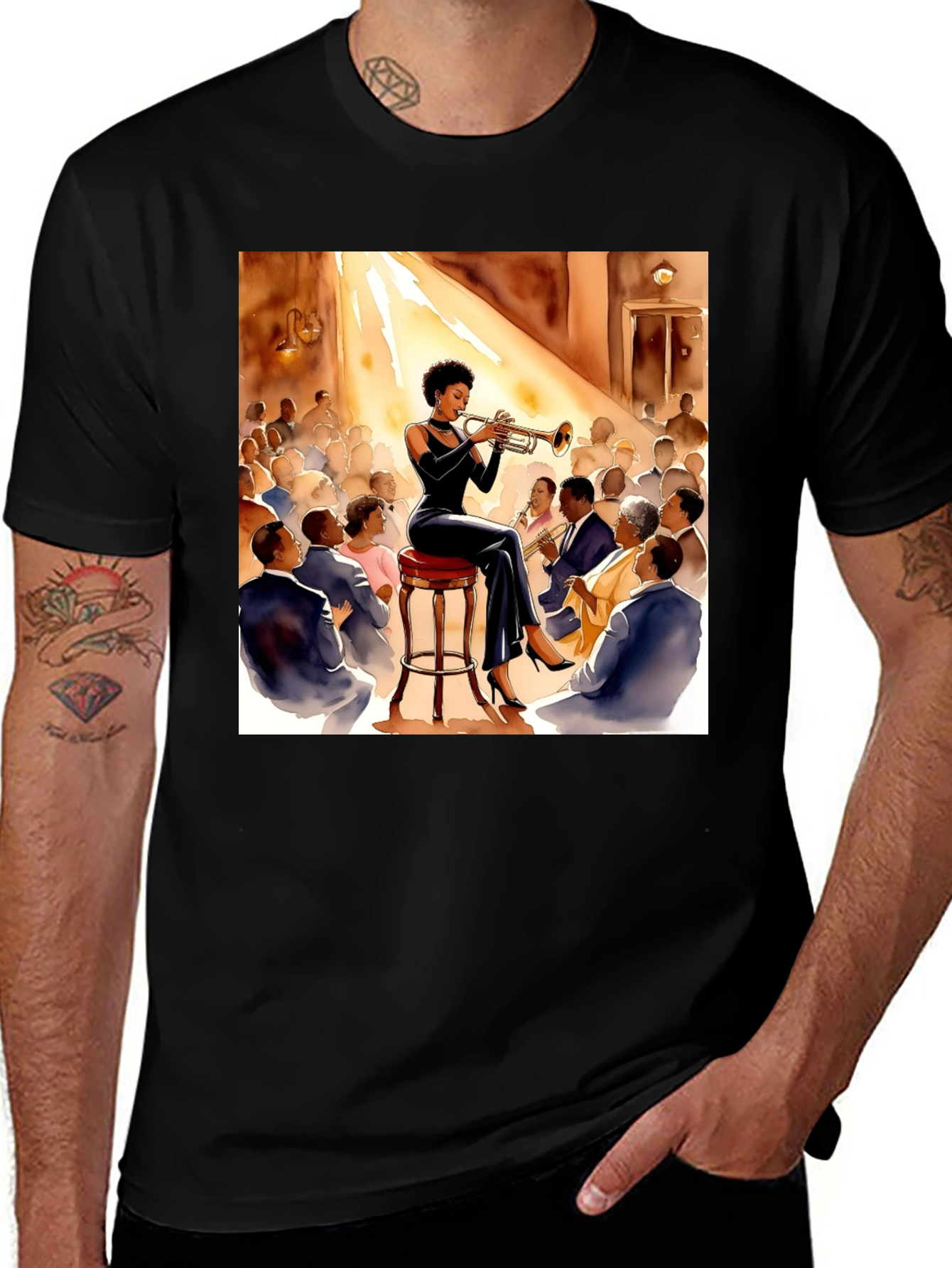 Variant 28 of Jazz Trumpet Player Graphic T-Shirt