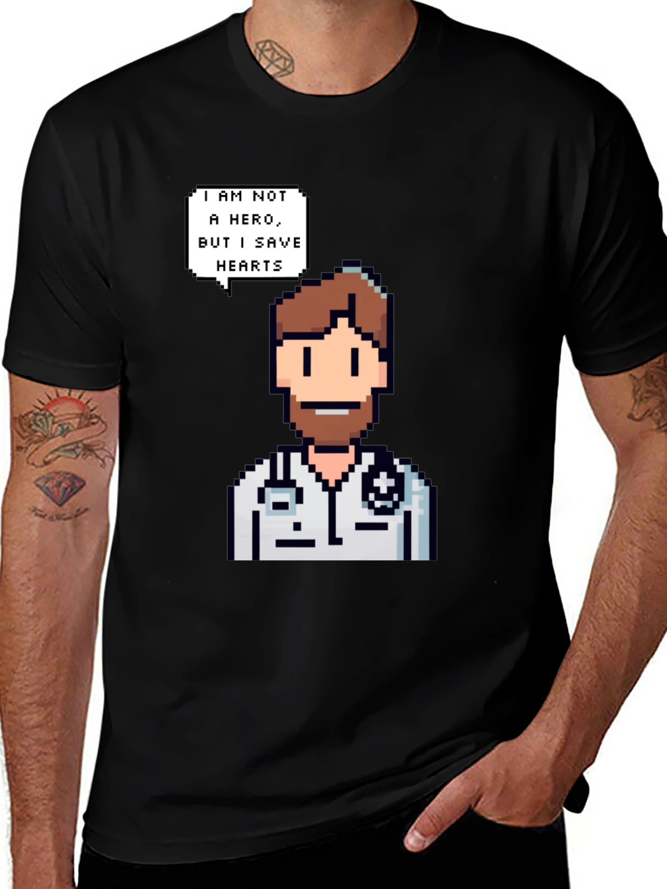 Variant 28 of Pixel Doctor Save Hearts Graphic T-Shirt