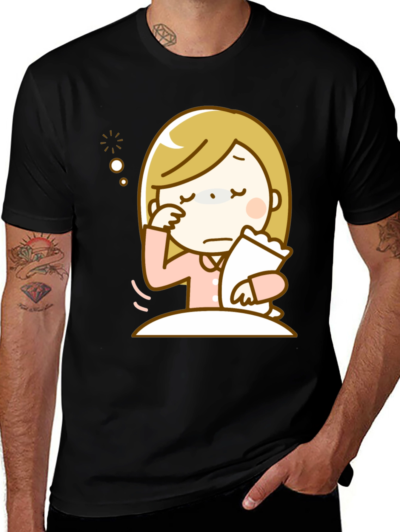 Variant 4 of Emotional Cartoon Graphic T-Shirt