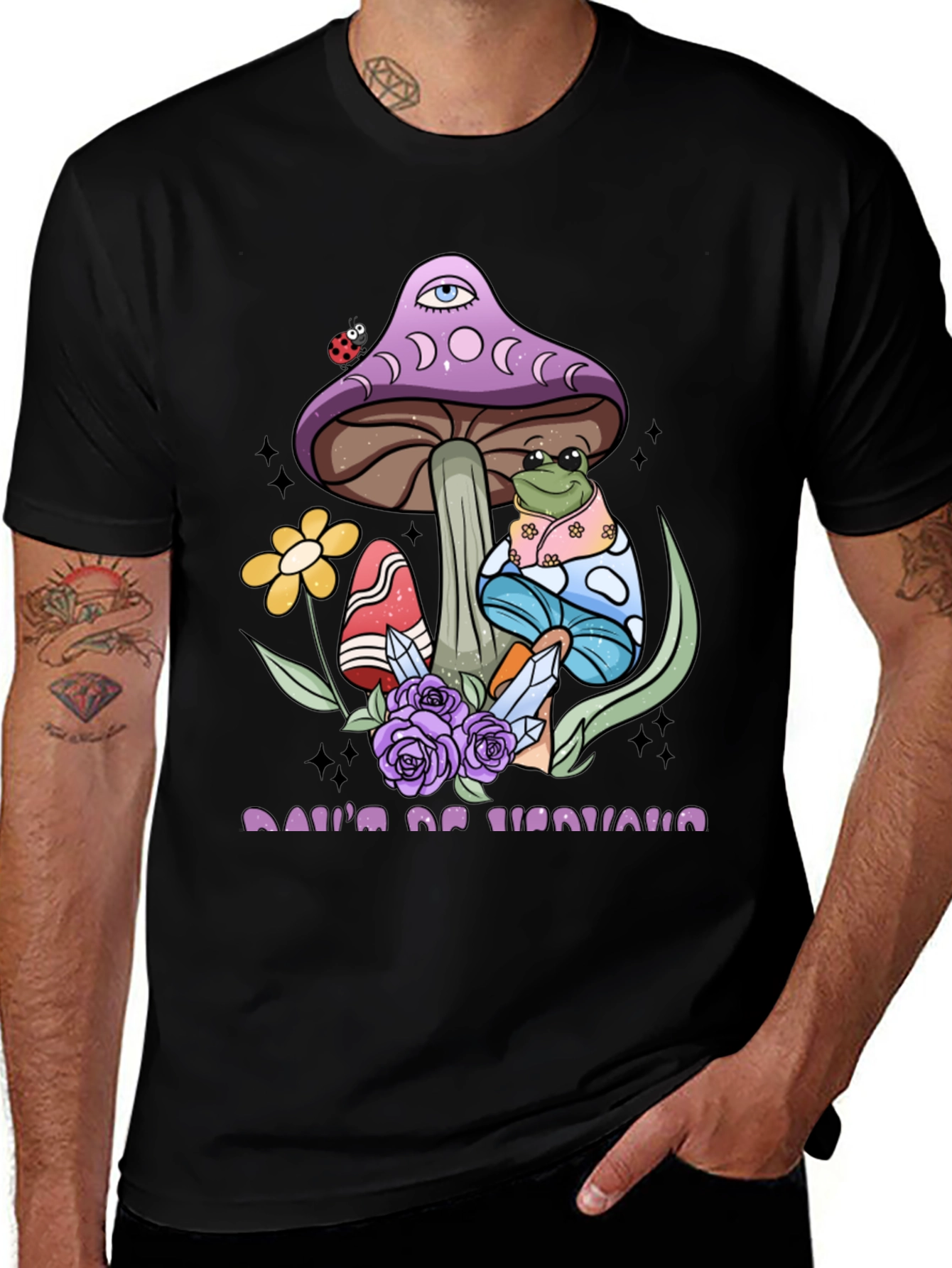 Variant 29 of Mystical Frog & Mushroom Graphic Tee