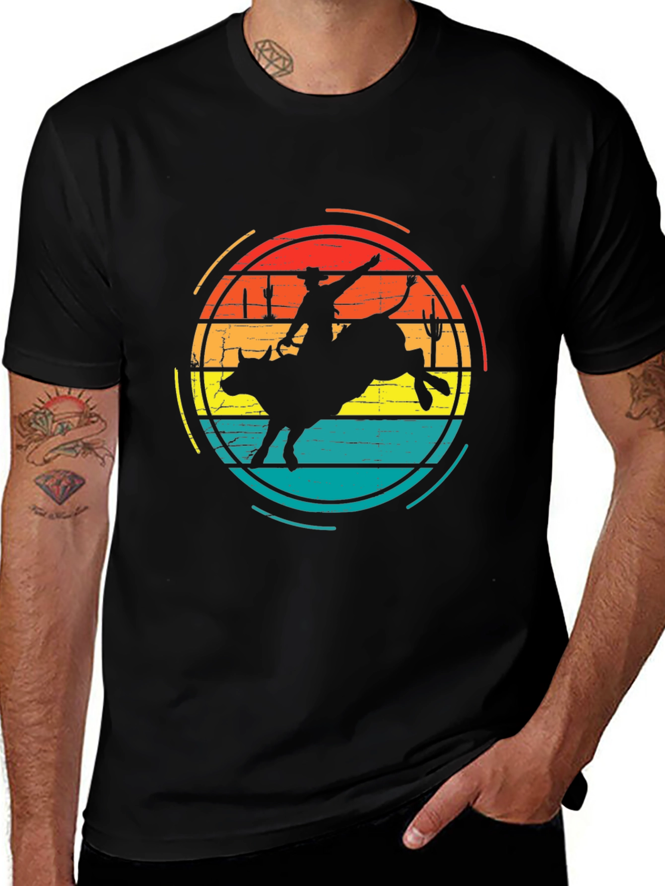 Variant 4 of Vintage Rodeo Bull Rider T-Shirt