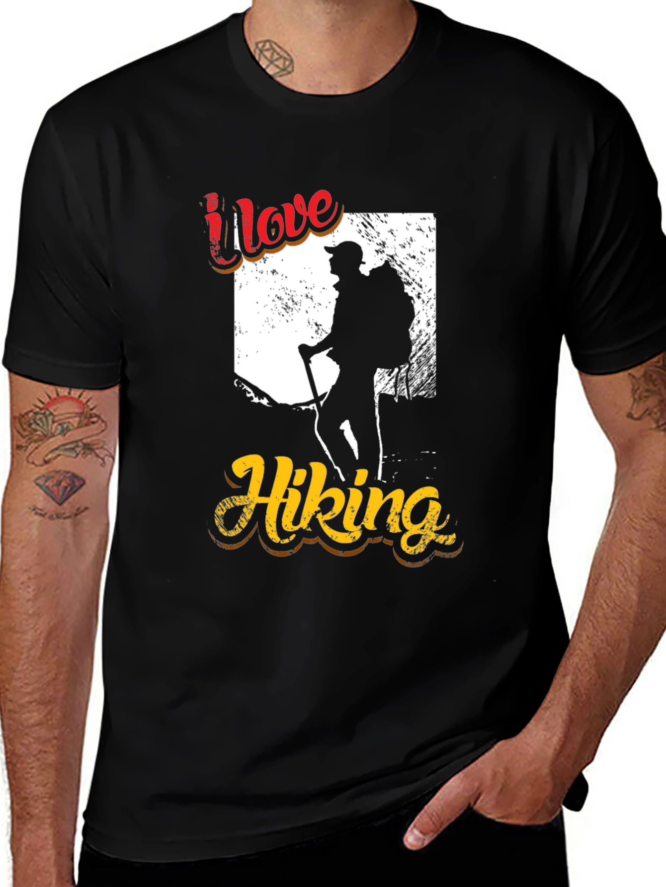 Variant 25 of I Love Hiking Graphic T-Shirt