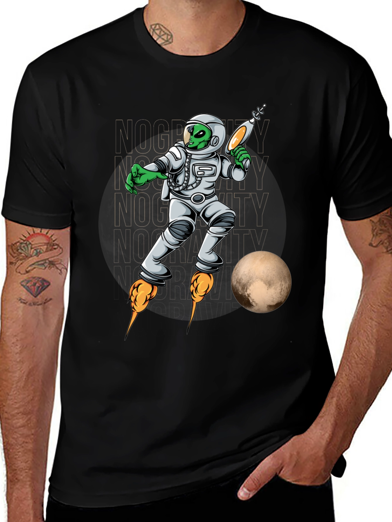 Variant 28 of Alien Astronaut T-Shirt - Retro Sci-Fi Style