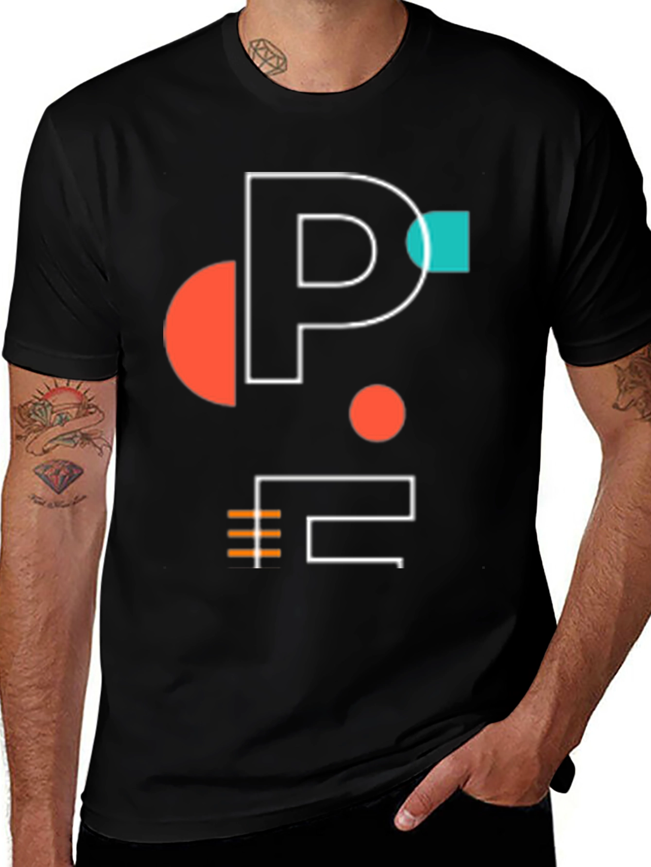 Variant 26 of Modern Graphic Tee - Geometric P Design