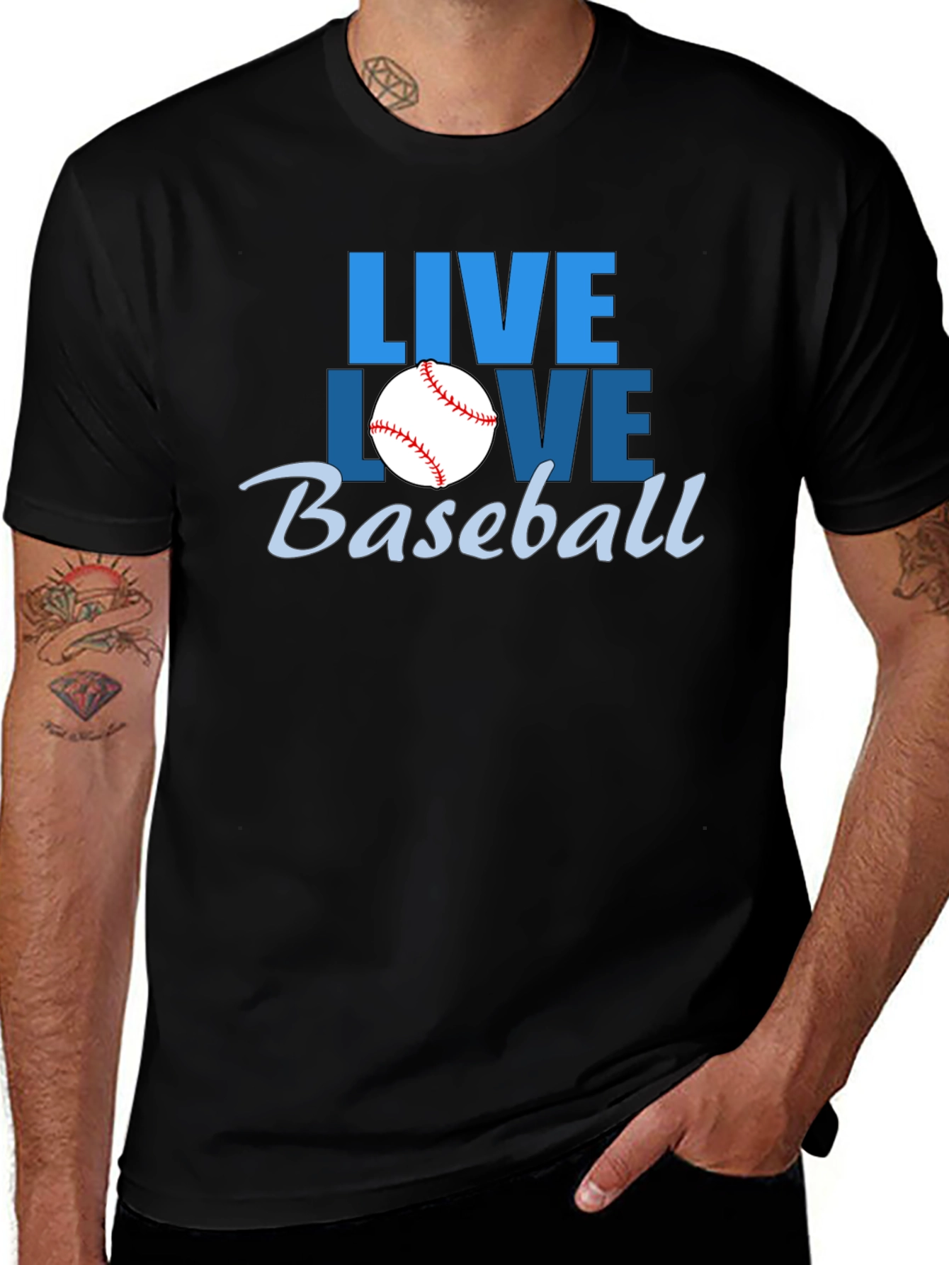Variant 13 of Live Love Baseball T-Shirt