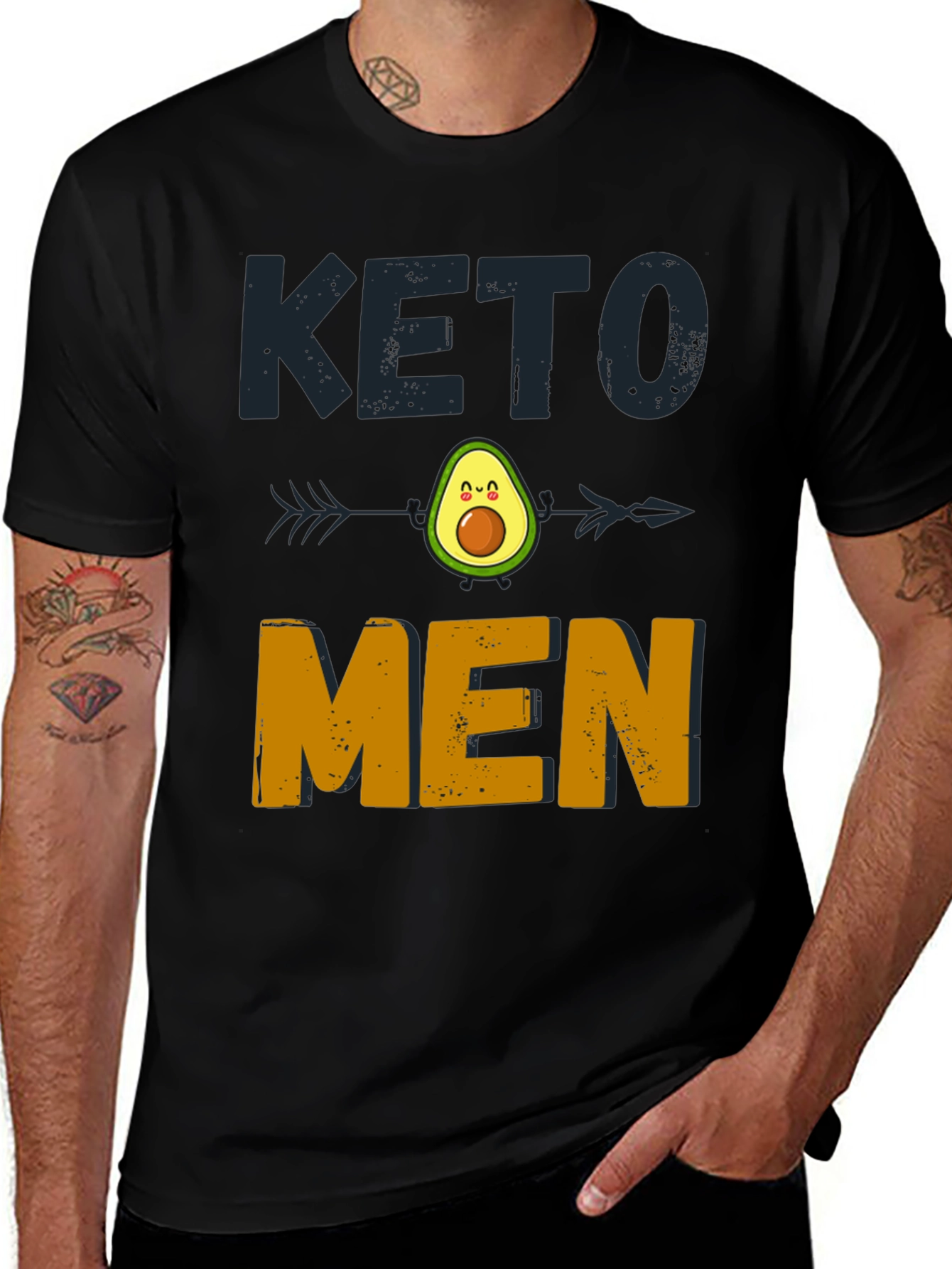 Variant 29 of Keto Men T-Shirt - Funny Avocado Graphic Tee