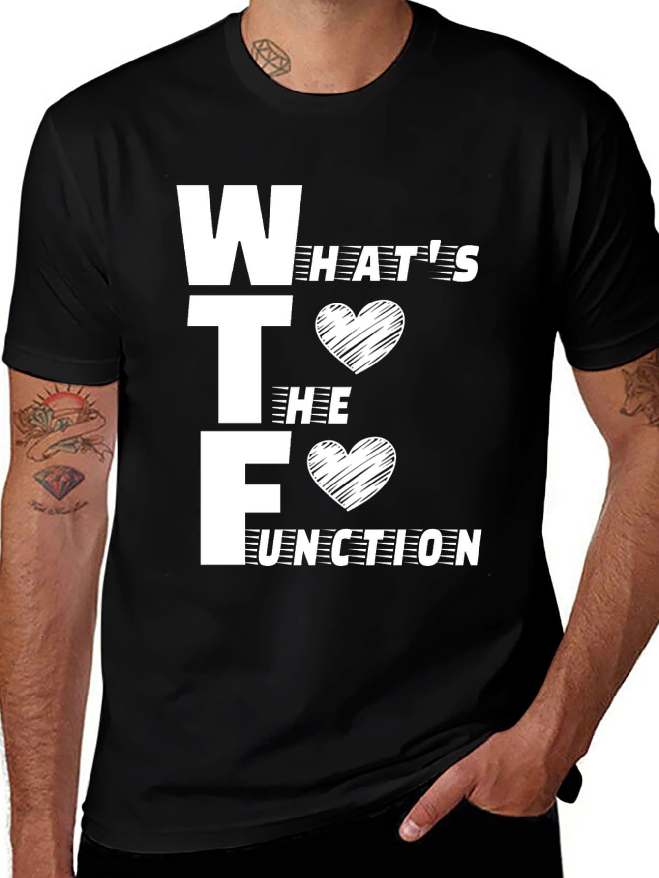WTF White Graphic Tee - What's the Function T-Shirt