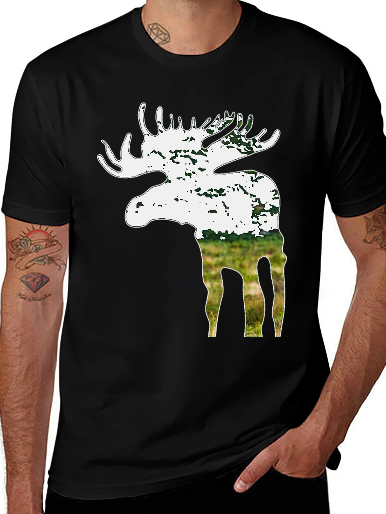 Variant 23 of Moose Silhouette Graphic Tee