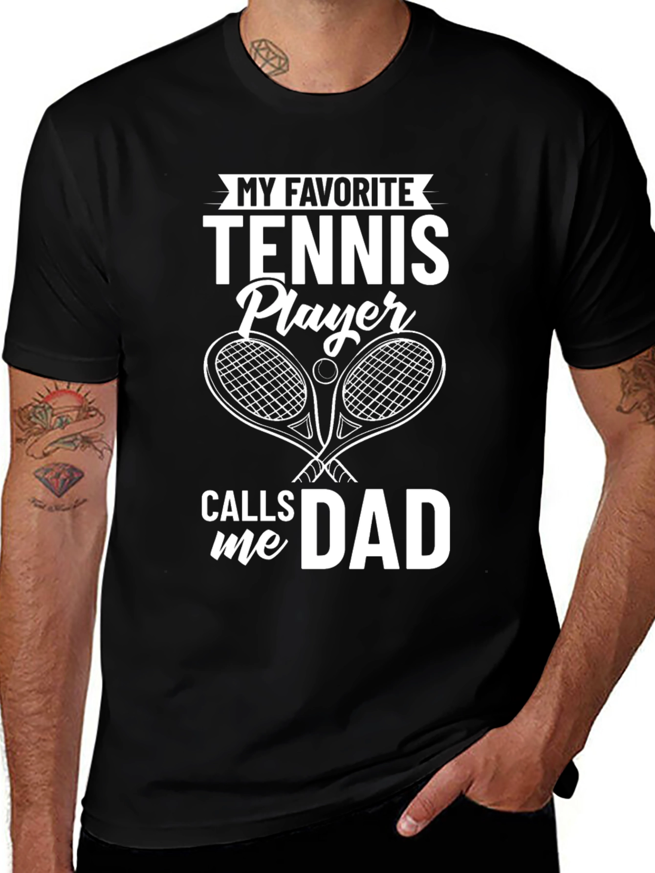 Variant 18 of My Favorite Tennis Player Calls Me Dad T-Shirt