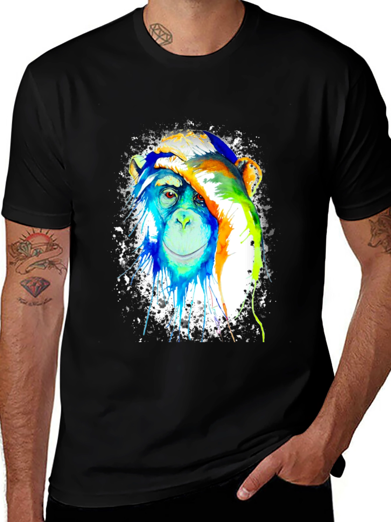 Variant 28 of Colorful Monkey Graphic Tee - Trendy & Unique