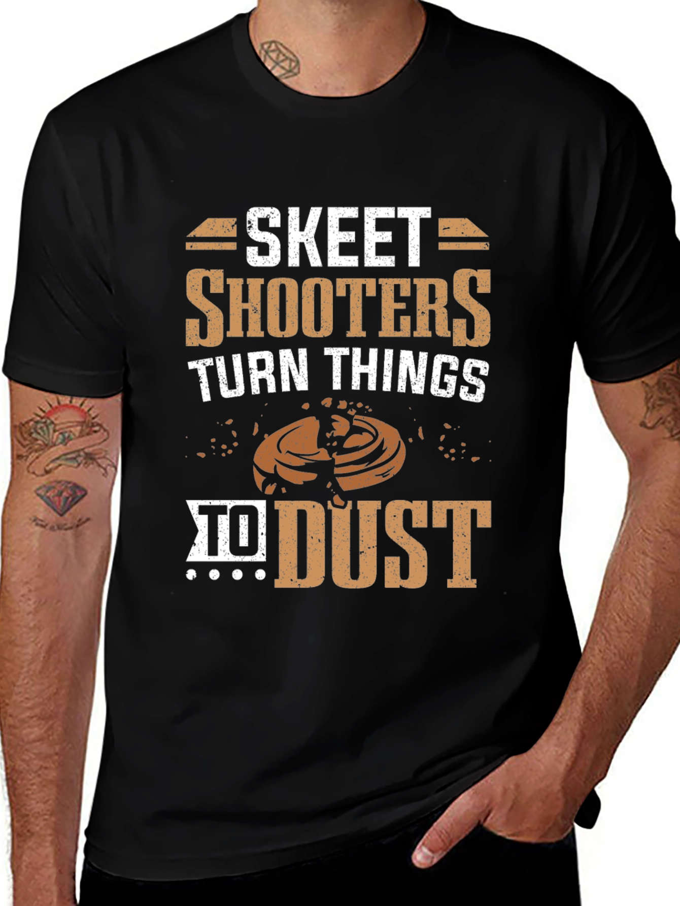 Black Skeet Shooters Turn Things to Dust T-Shirt main image