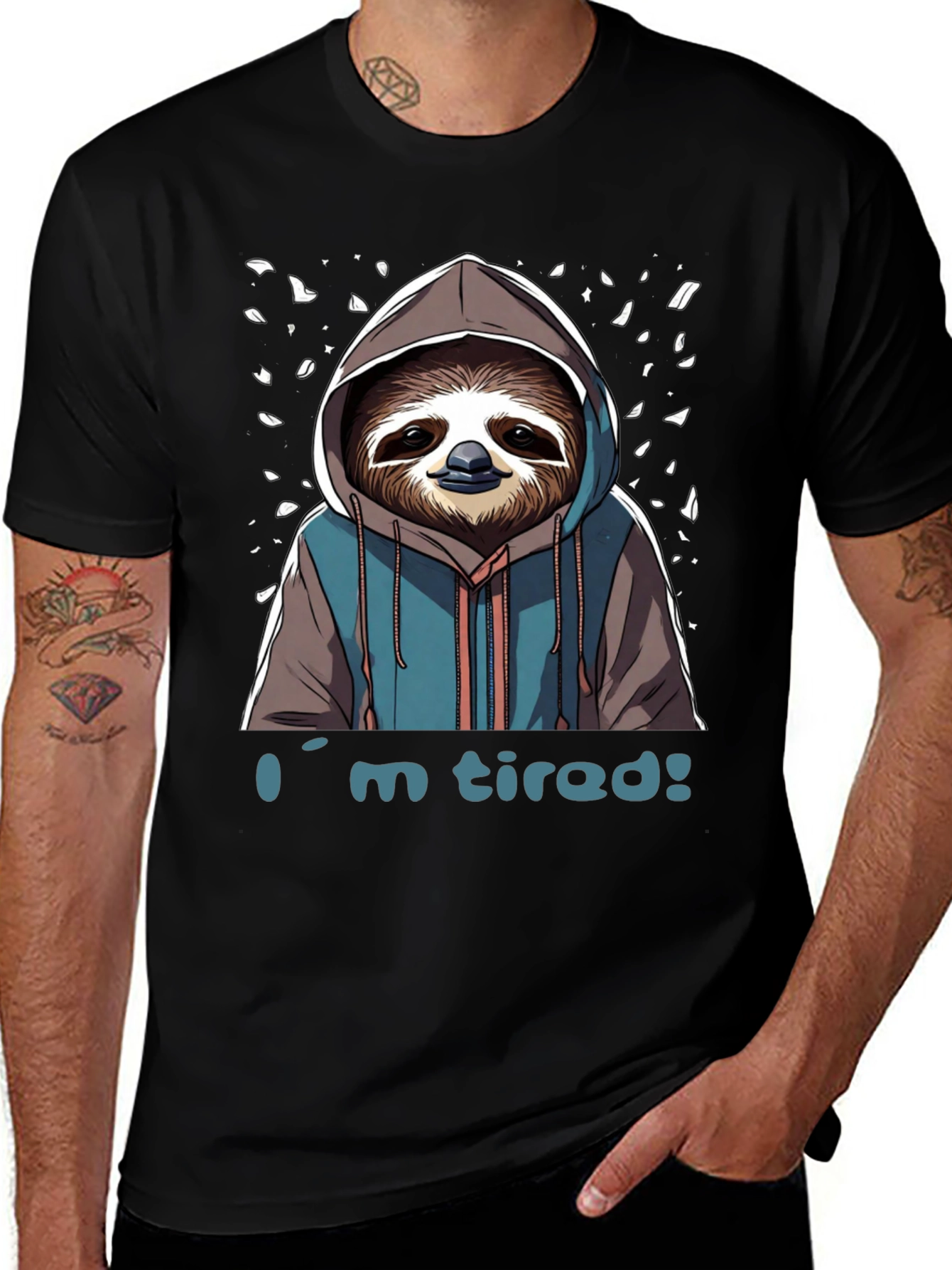 Variant 26 of I'm Tired Sloth Graphic T-Shirt