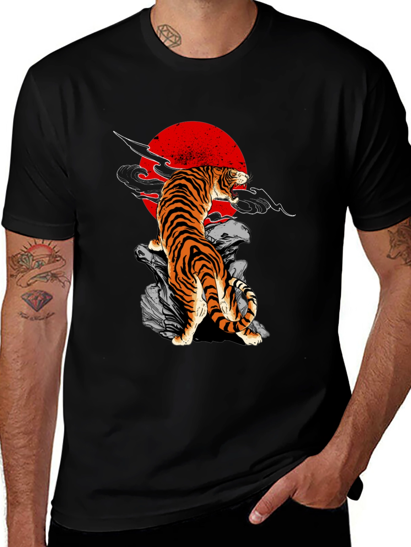 Variant 24 of Tiger and Rising Sun Graphic Tee