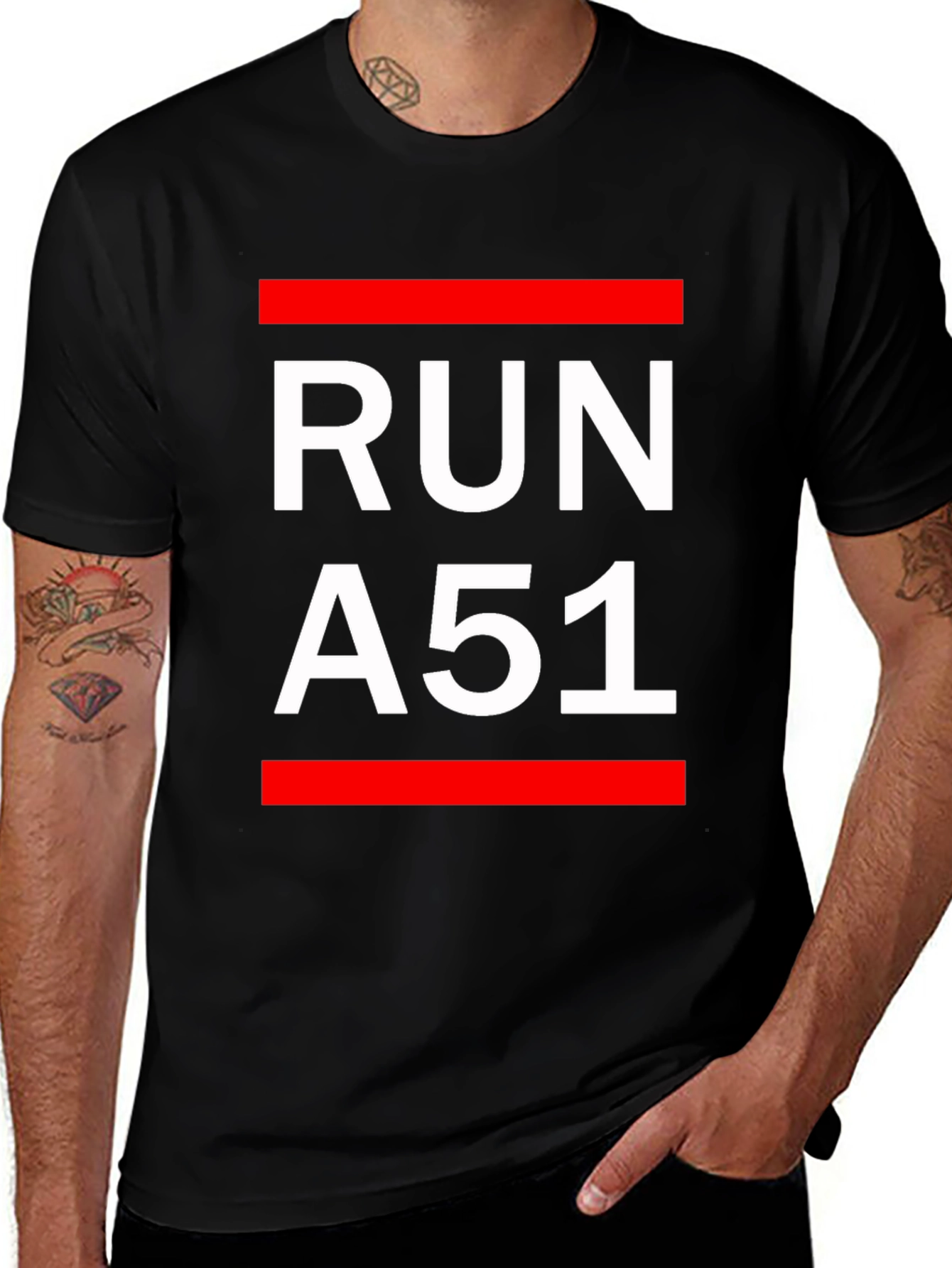 Variant 15 of Run A51 Graphic T-Shirt - Black