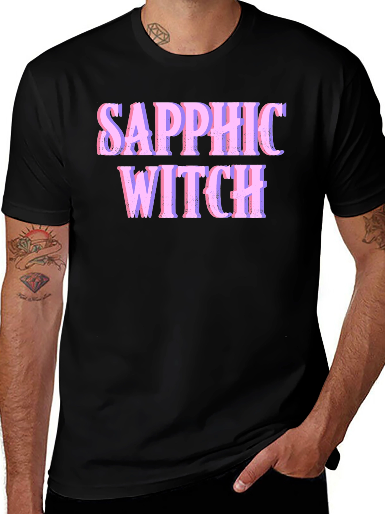 Sapphic Witch T-Shirt - Black Graphic Tee
