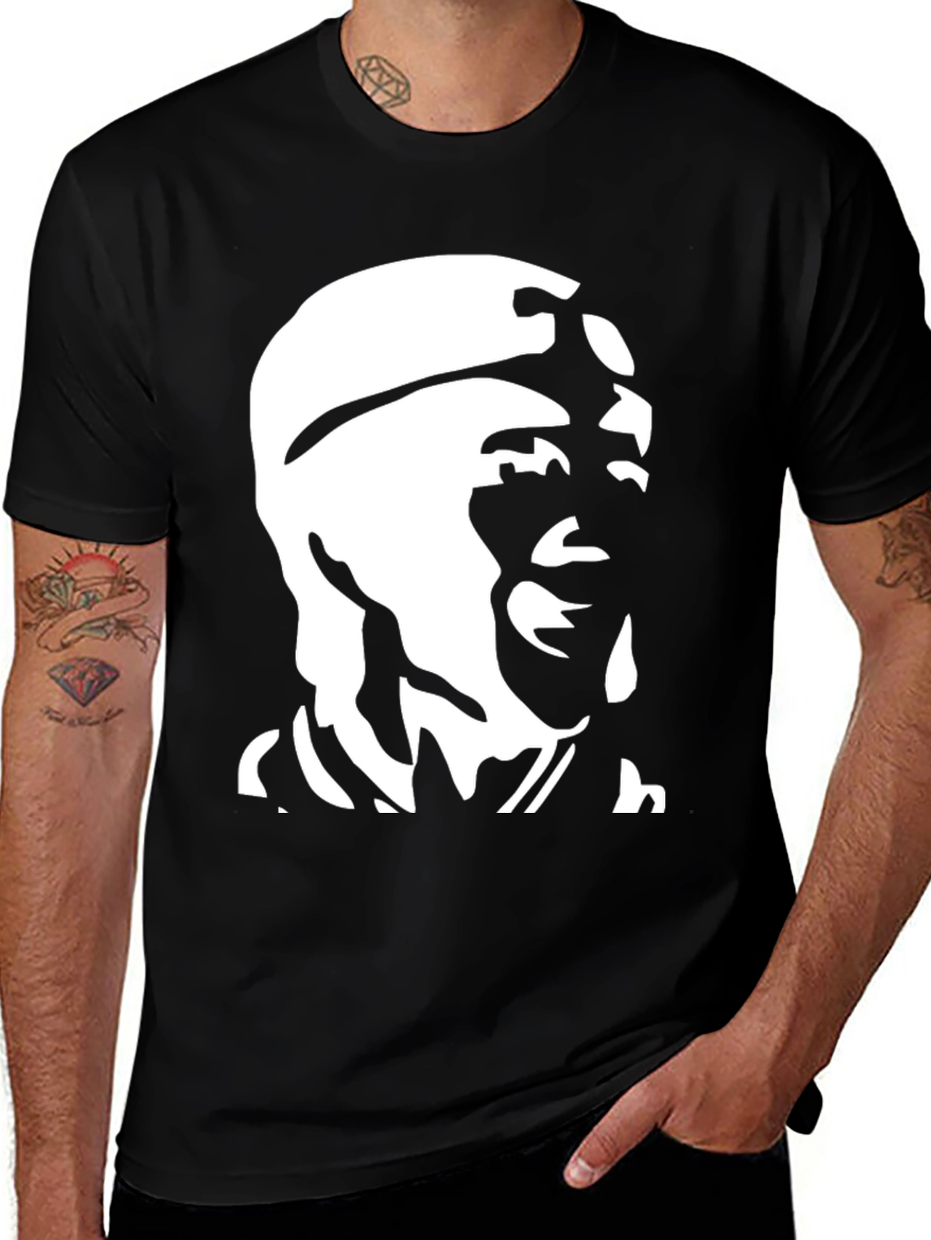 Variant 9 of Bold Graphic Print Crew Neck T-Shirt