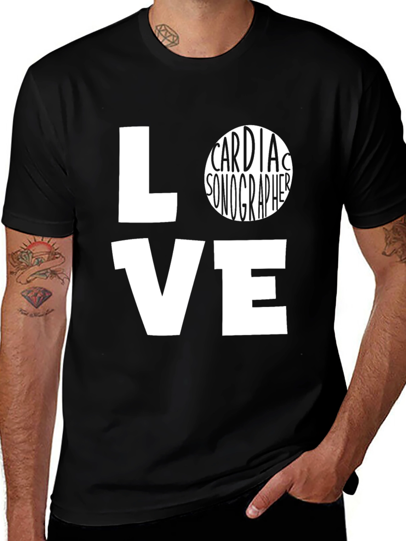 Variant 23 of Cardiac Sonographer Love Graphic T-Shirt