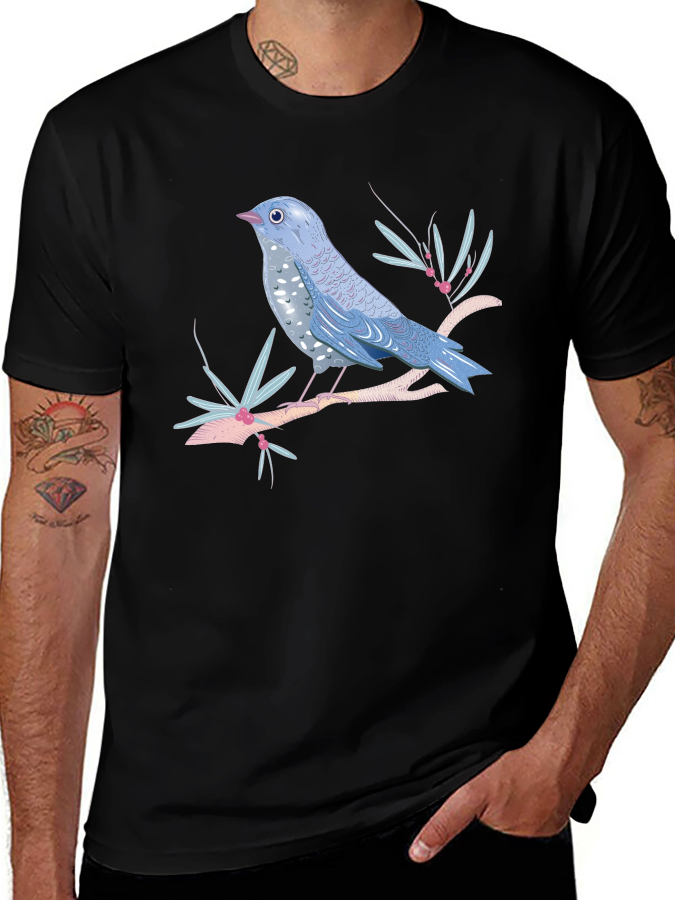 Variant 21 of Bird on Branch Graphic Tee