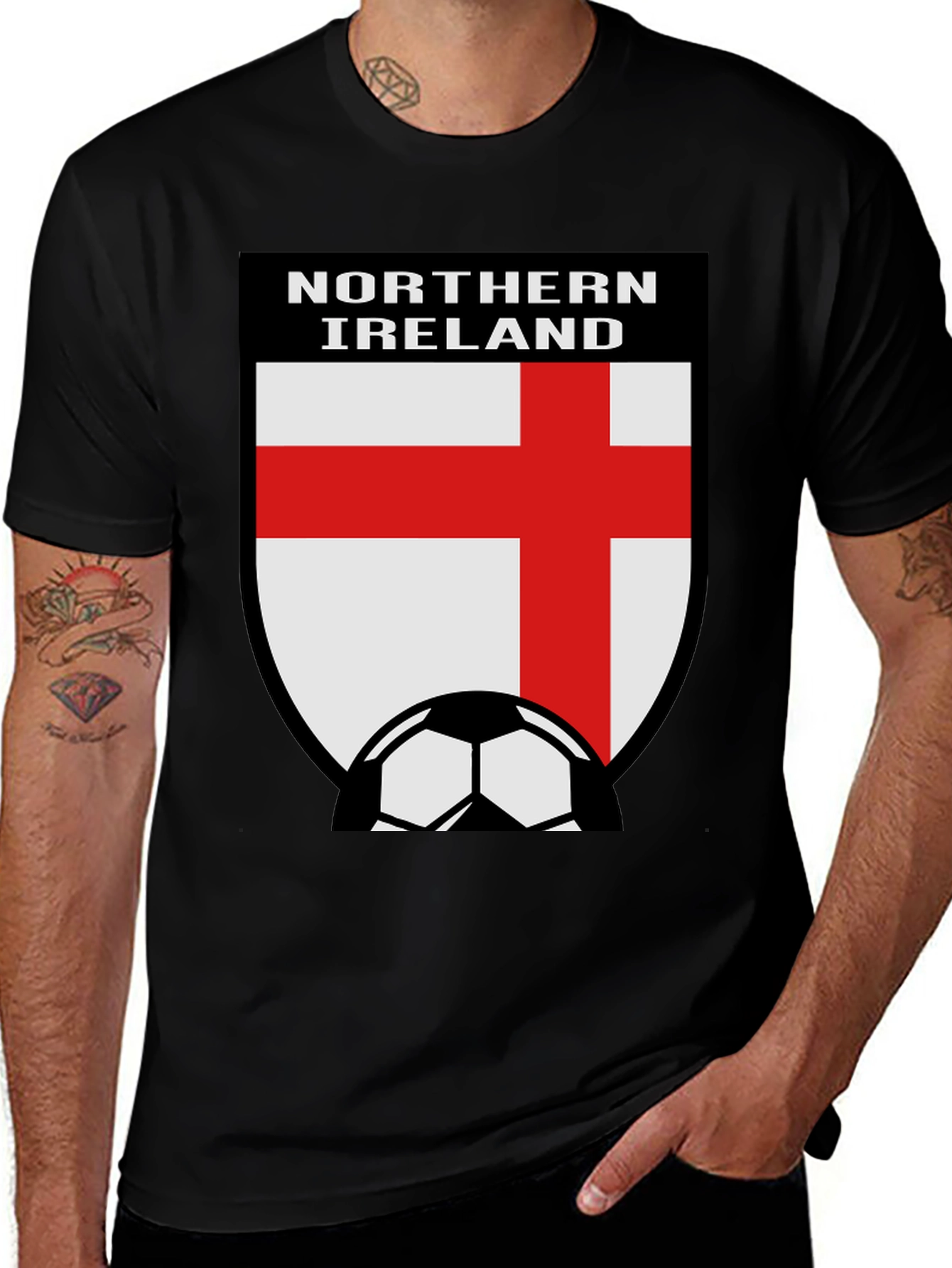 Northern Ireland Soccer Fan T-Shirt - Black
