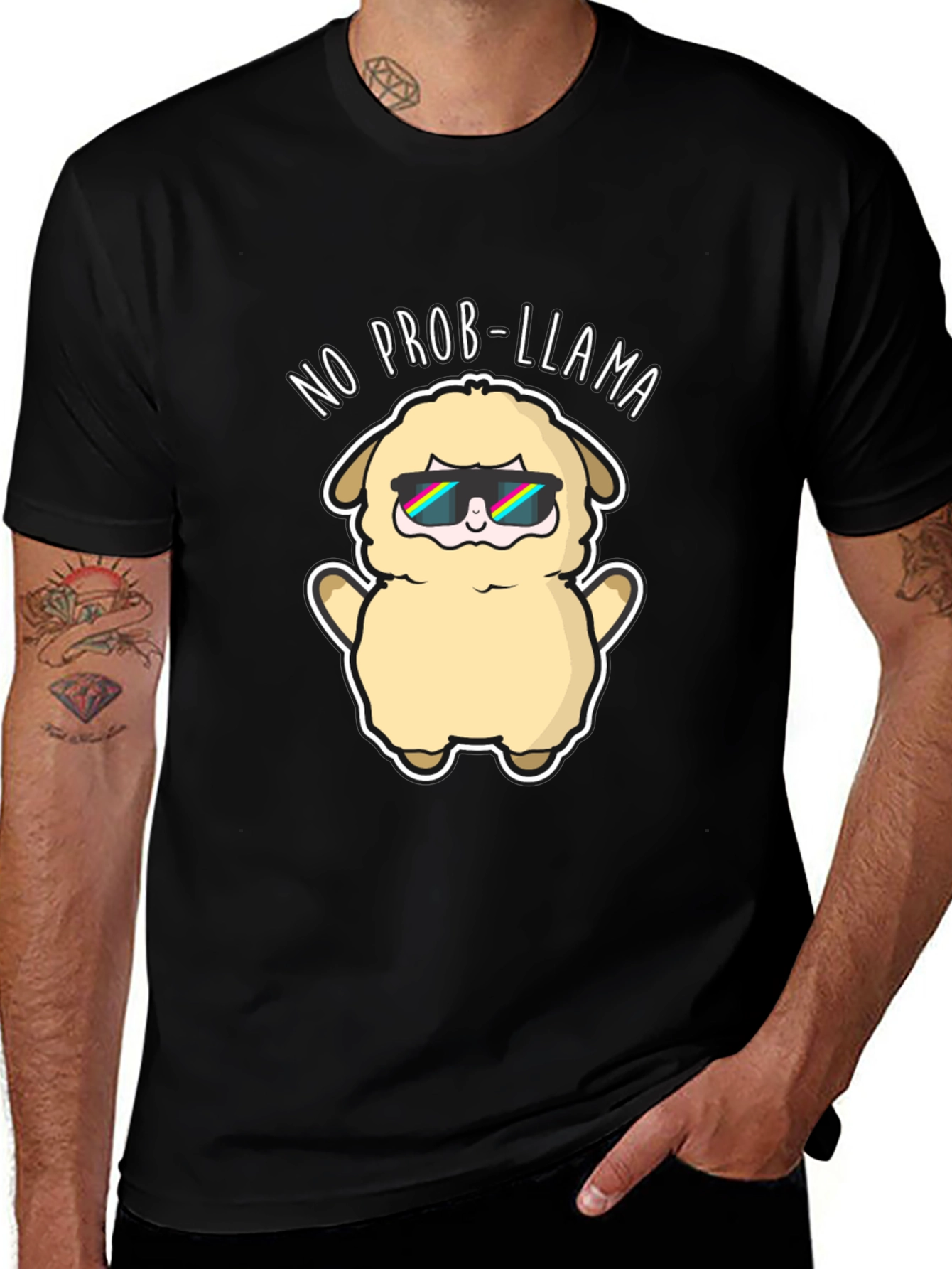 Variant 25 of No Prob-Llama T-Shirt - Funny Alpaca Graphic Tee