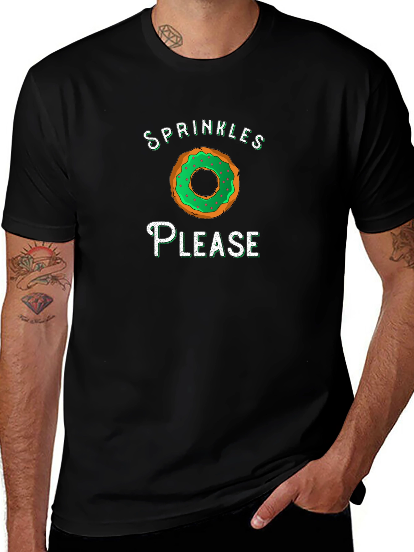 Sprinkles Please Donut Graphic T-Shirt