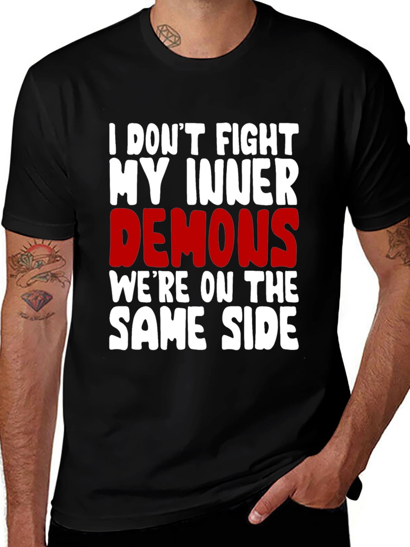 Variant 12 of Inner Demons T-Shirt - Funny Slogan Tee