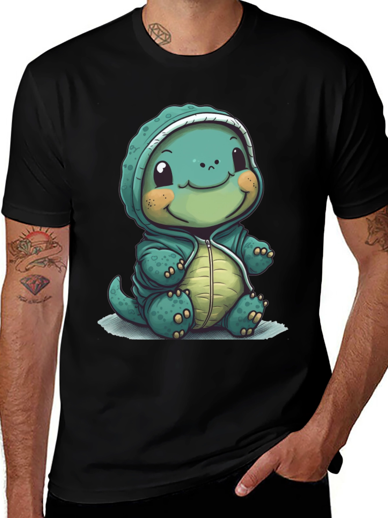Variant 25 of Cute Cartoon Dinosaur Hoodie T-Shirt