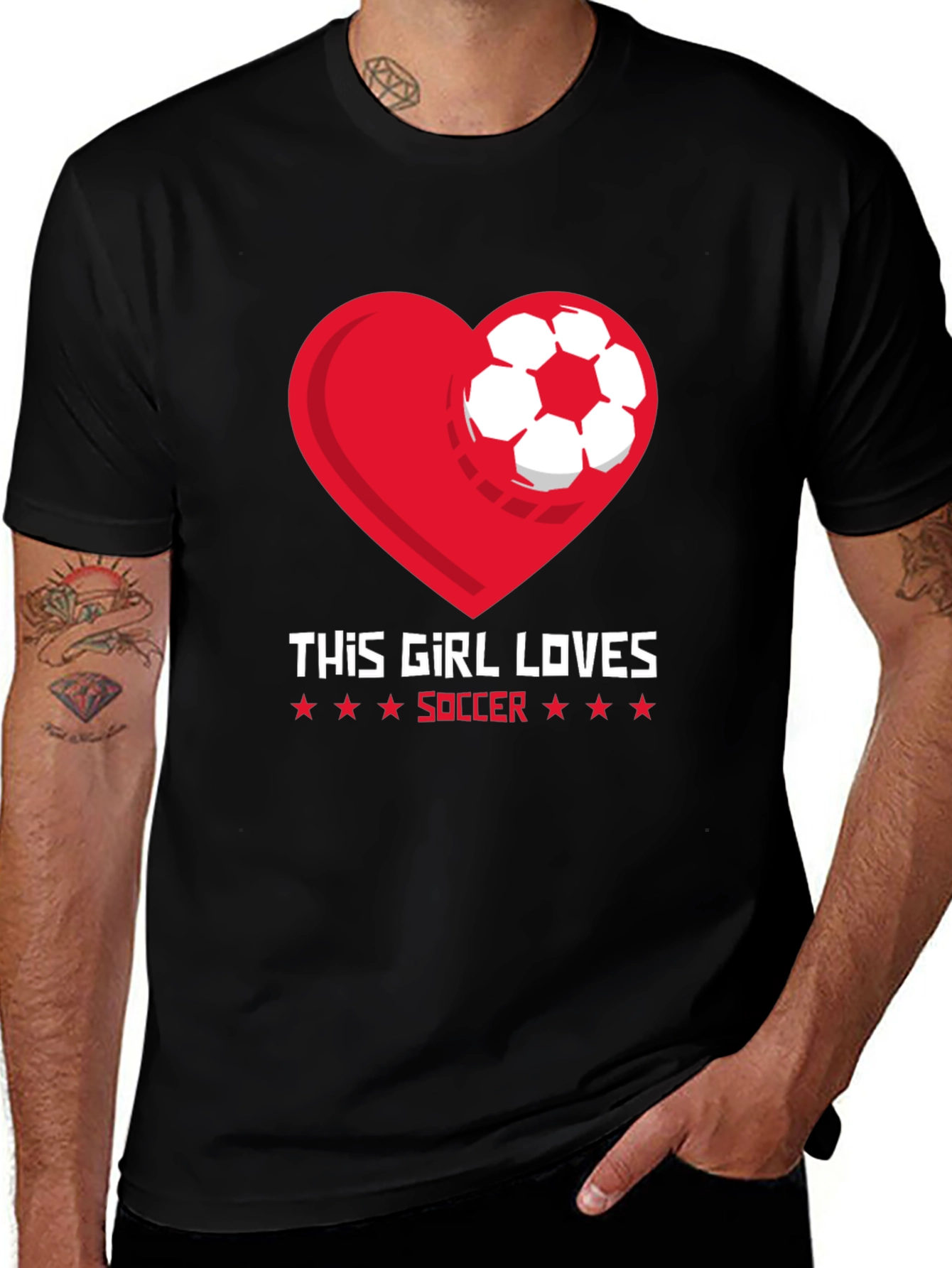 Variant 18 of This Girl Loves Soccer Graphic T-Shirt