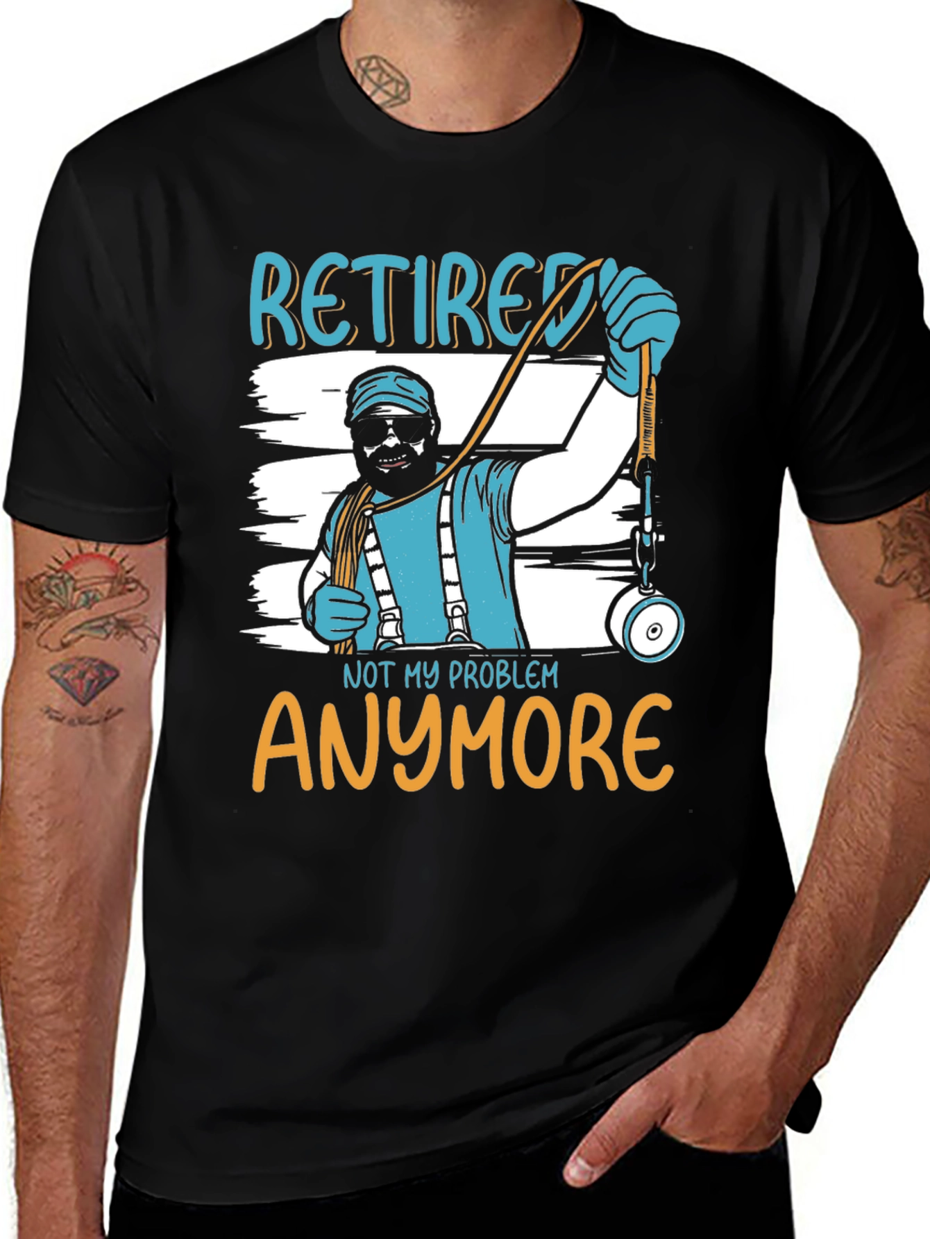 Retired Lineman T-Shirt - Not My Problem Anymore 