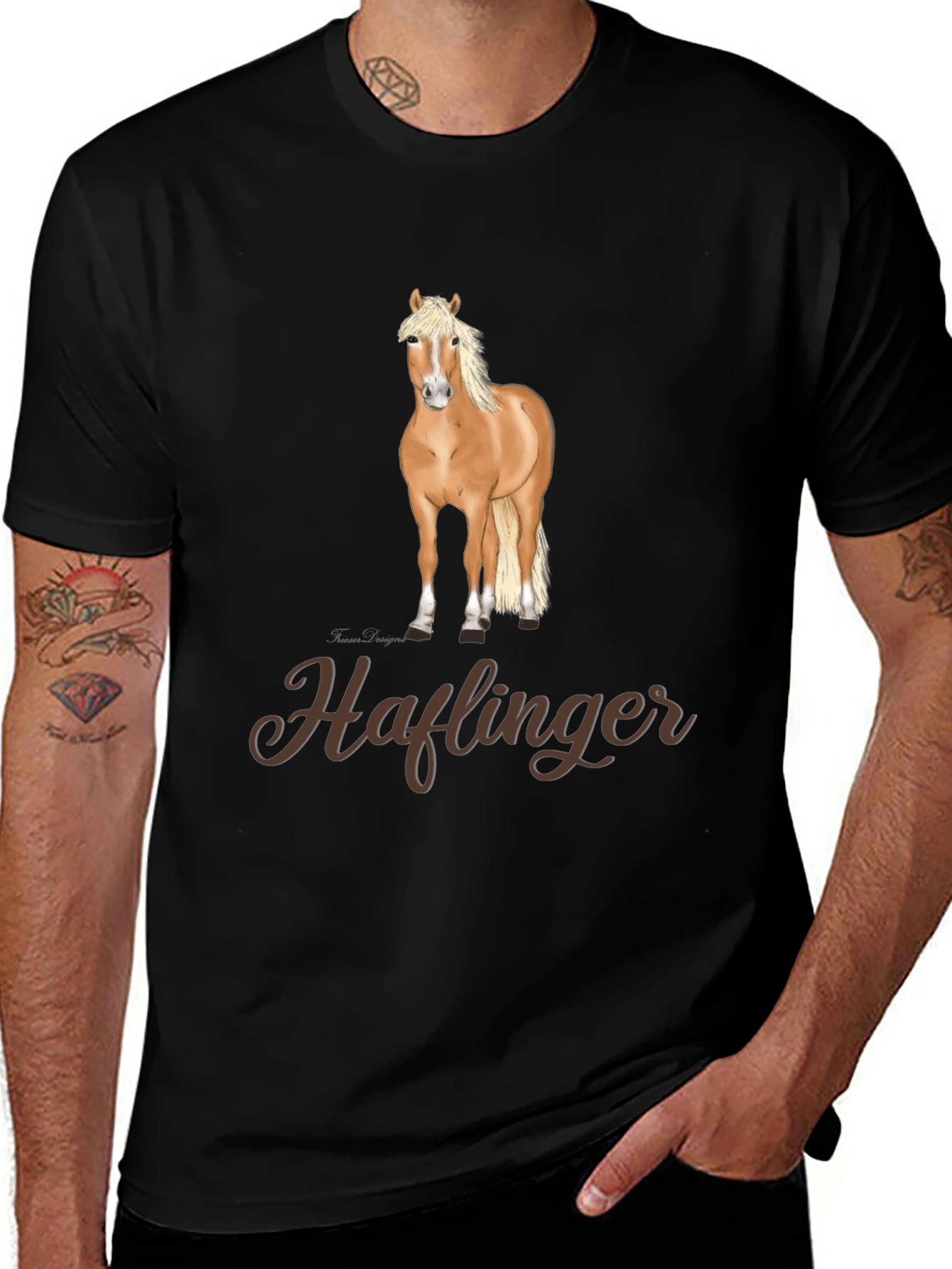 Variant 14 of Haflinger Horse Graphic T-Shirt - Stylish Equestrian Tee