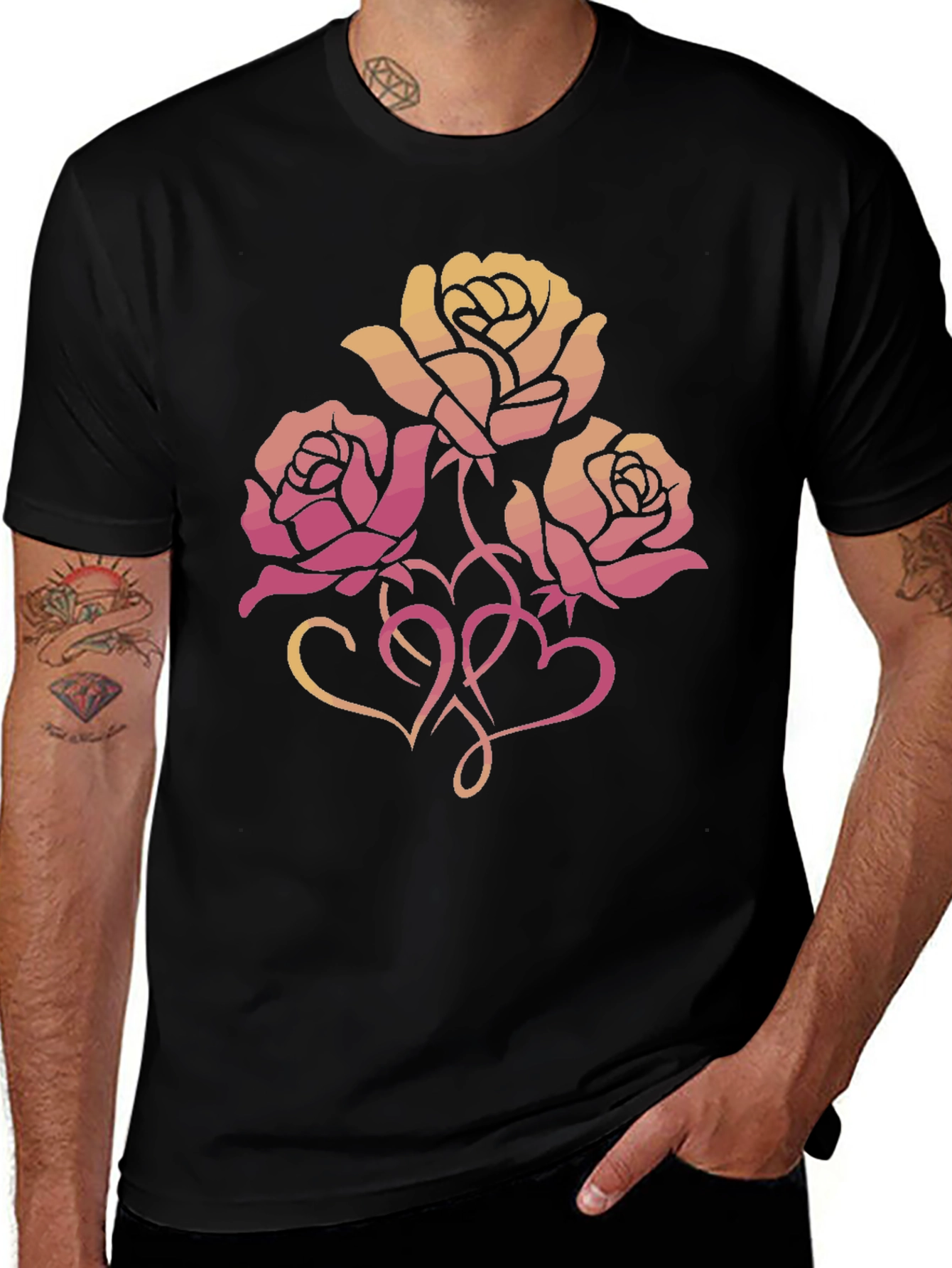 Variant 4 of Floral Heart T-Shirt