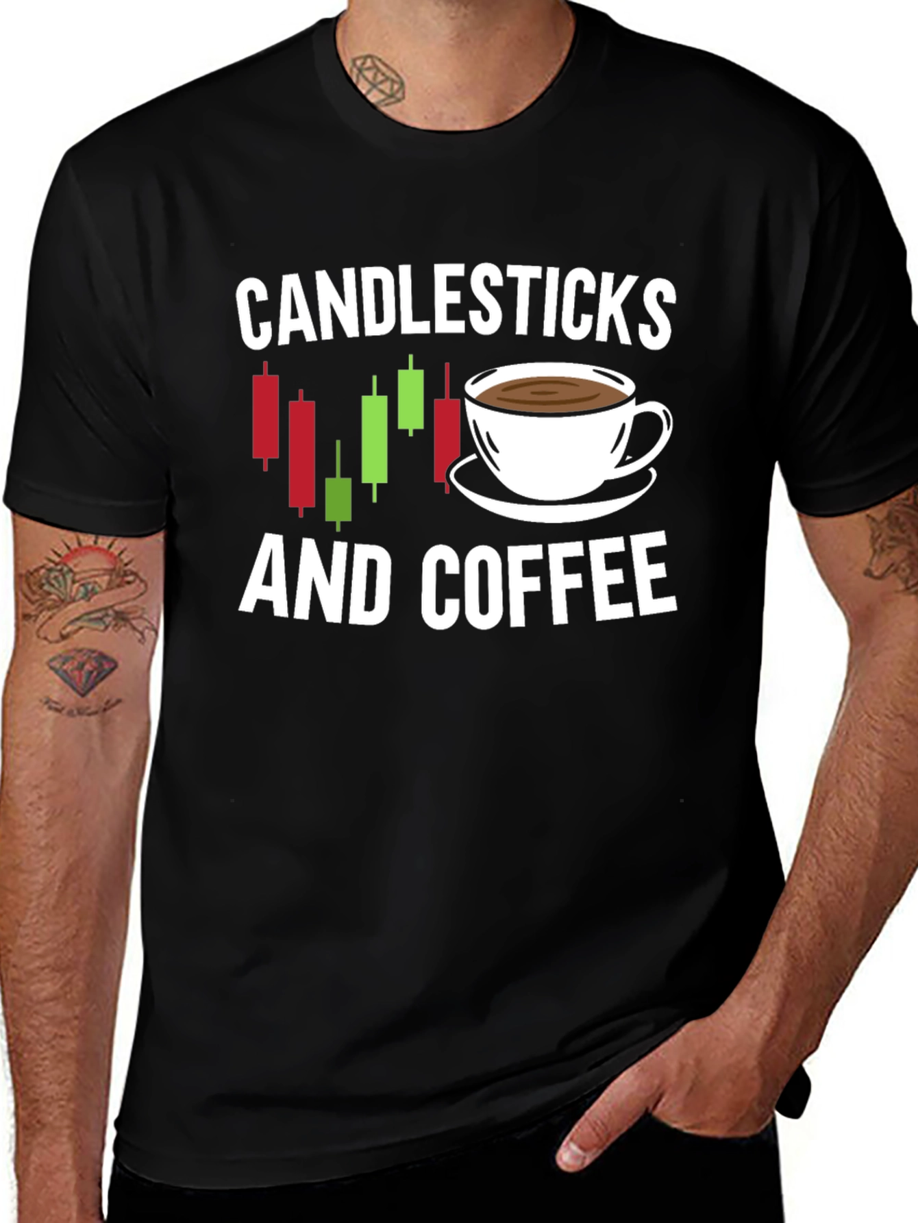 Candlesticks and Coffee Trader T-Shirt
