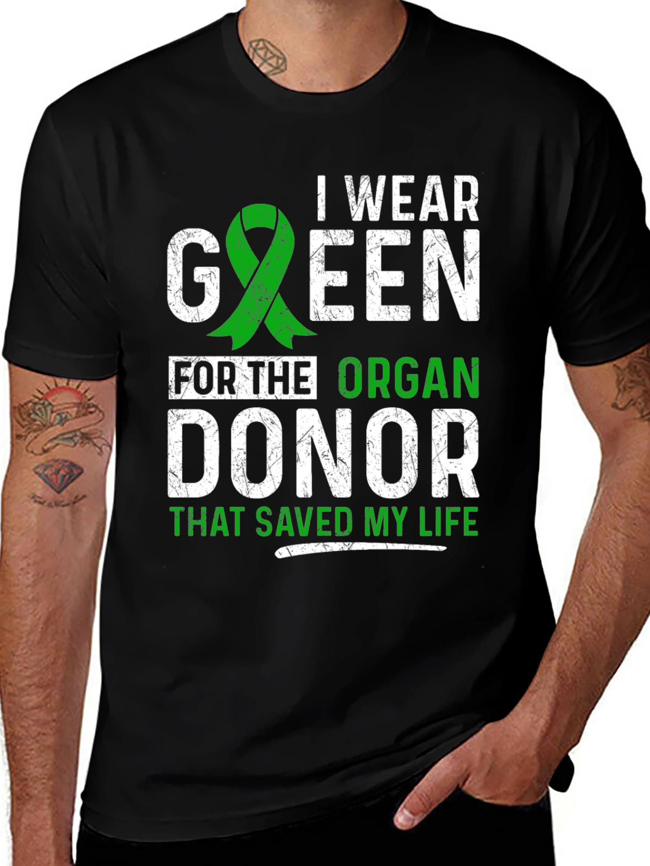 Variant 11 of I Wear Green For Organ Donor T-Shirt