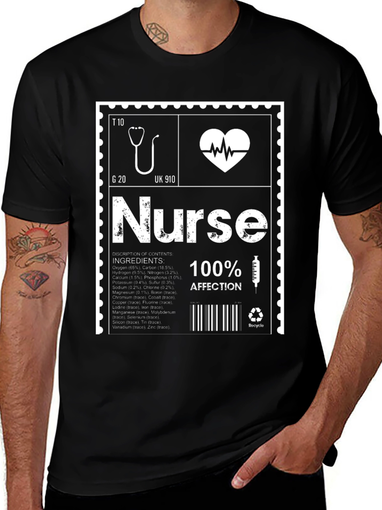 Nurse Element T-Shirt - Periodic Table Inspired Graphic Tee