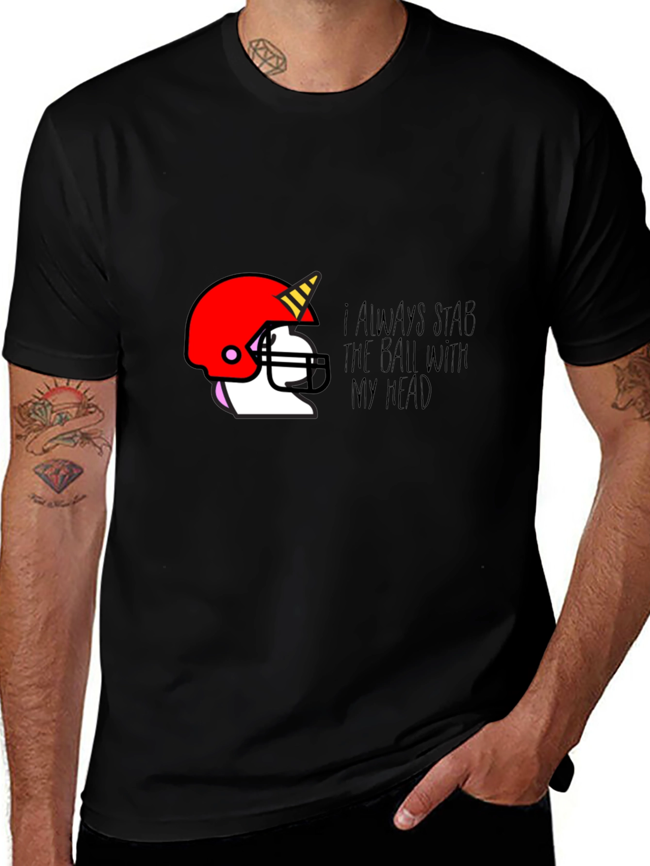 Variant 14 of Unicorn Football T-Shirt: I Stab The Ball With My Head!