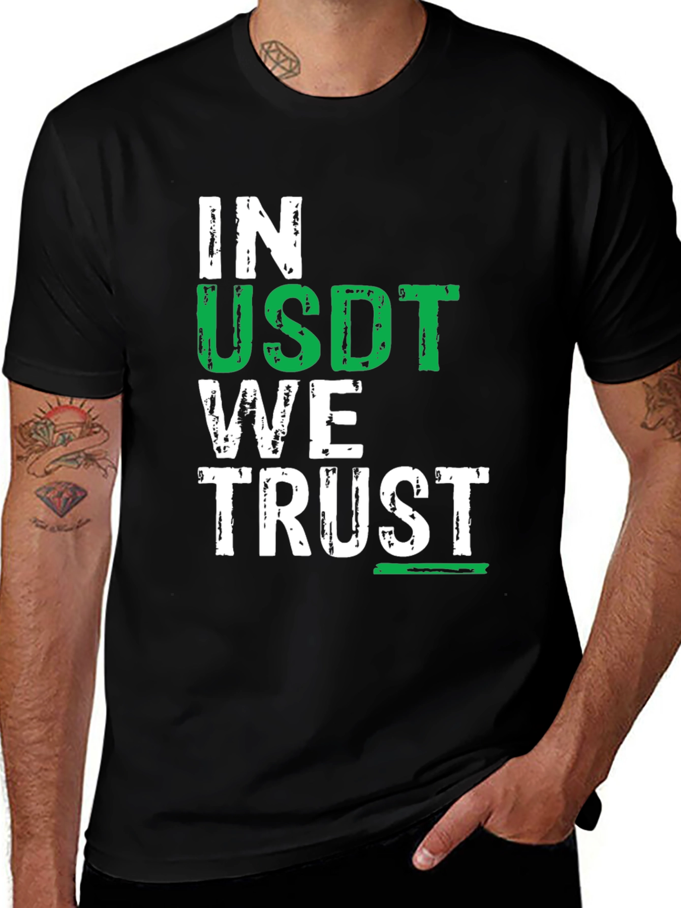 In USDT We Trust Black T-Shirt