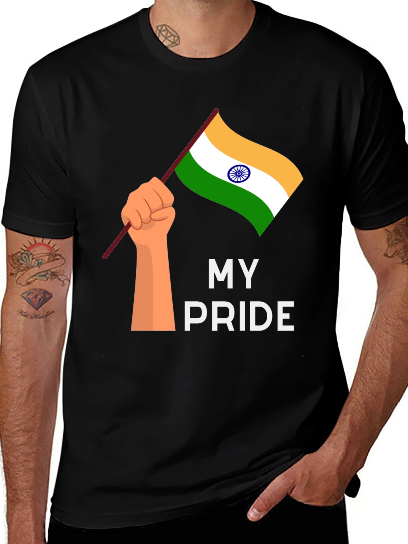 My Pride Graphic Tee - India Flag T-Shirt