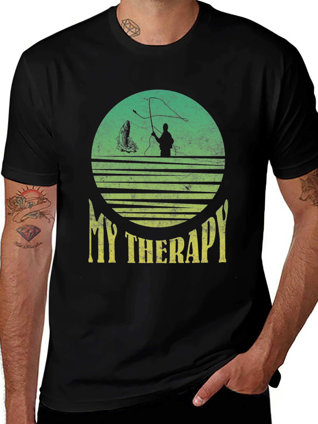 Variant 19 of Fishing Therapy T-Shirt - Angler's Apparel