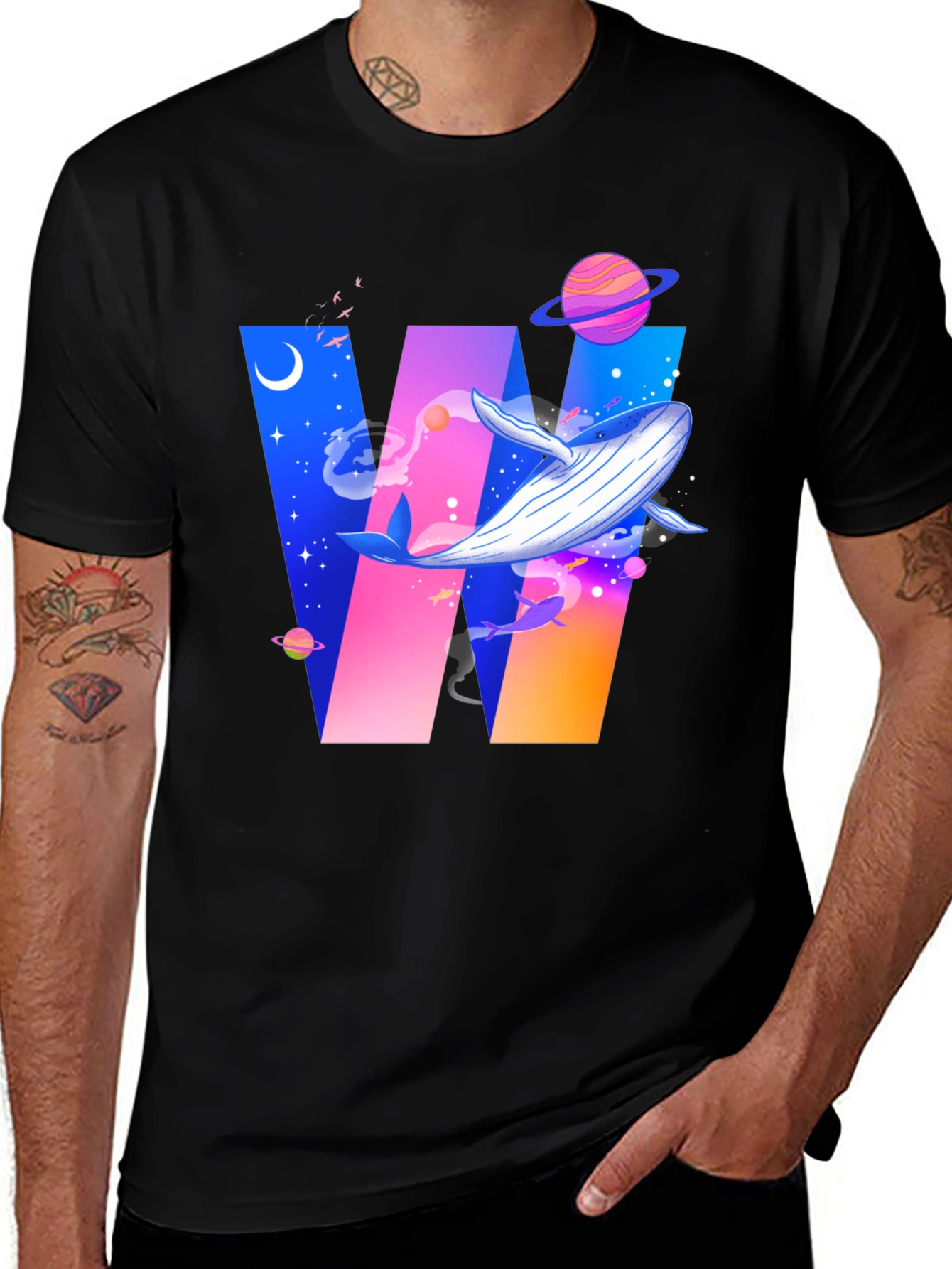 Variant 13 of Whale Galaxy Graphic T-Shirt
