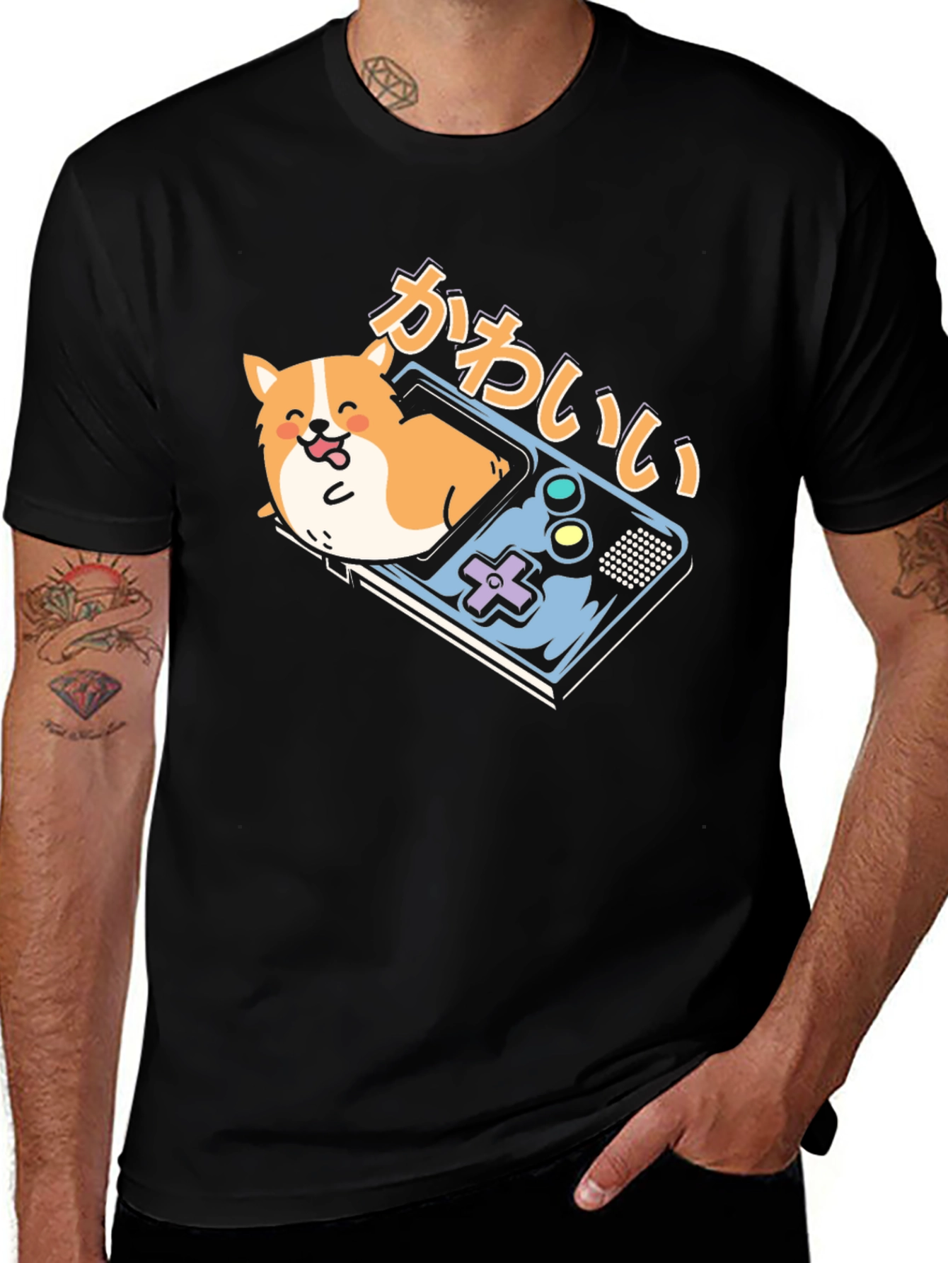 Variant 17 of Cute Corgi Gamer T-Shirt