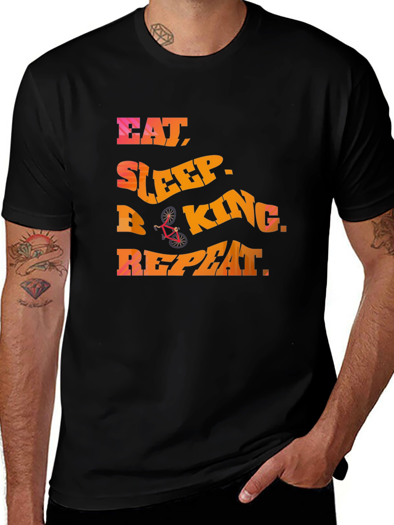 Variant 11 of Eat, Sleep, Biking, Repeat - Graphic T-Shirt