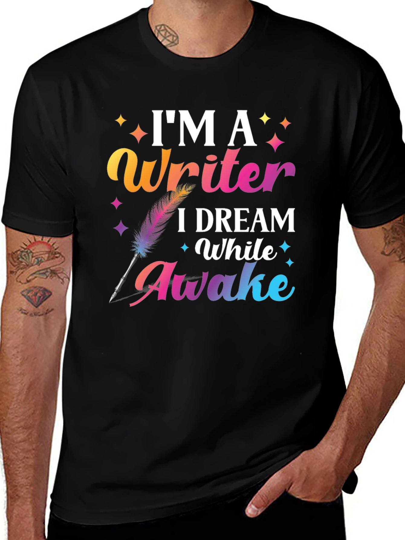 Variant 19 of I'm a Writer T-Shirt Dream While Awake Graphic Tee