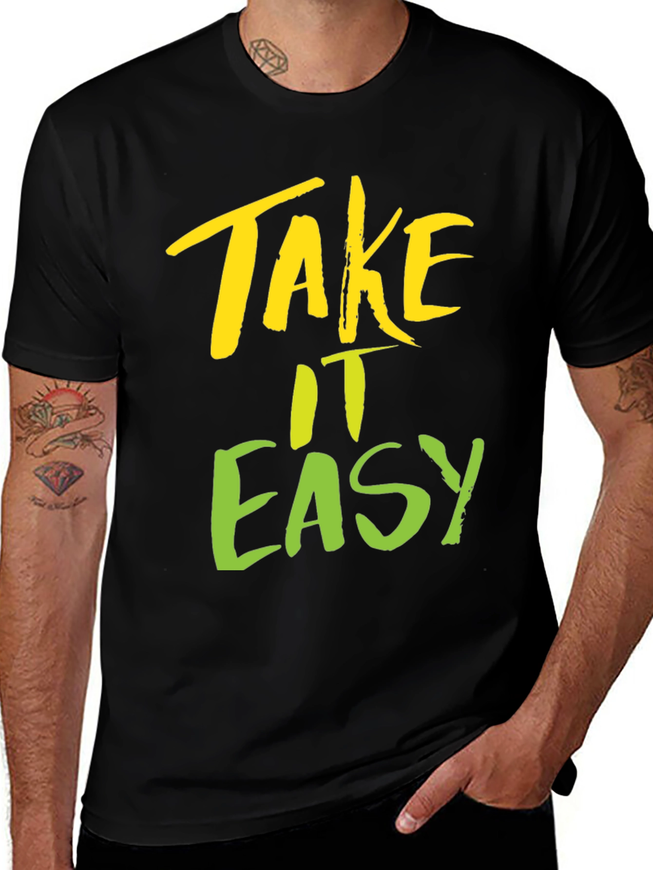 Variant 13 of Take it Easy Graphic Tee - Trendy Casual Wear