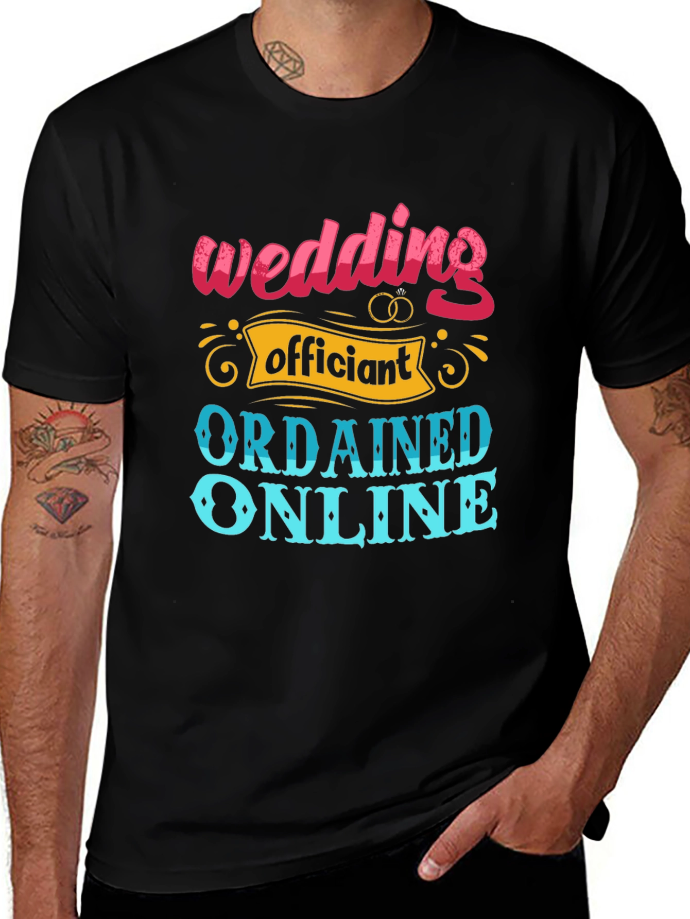 Variant 21 of Wedding Officiant T-Shirt - Ordained Online