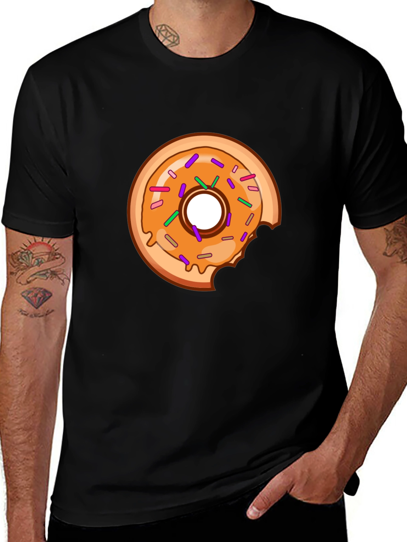 Variant 4 of Donut Graphic T-Shirt - Casual Bite Tee