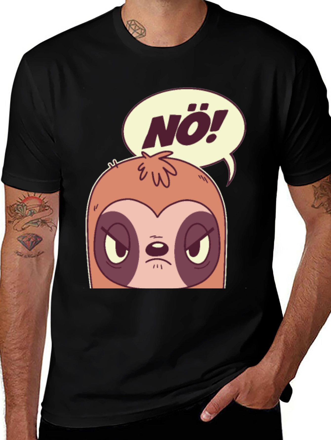 Variant 17 of Nö Sloth Graphic Tee - Funny Novelty T-Shirt