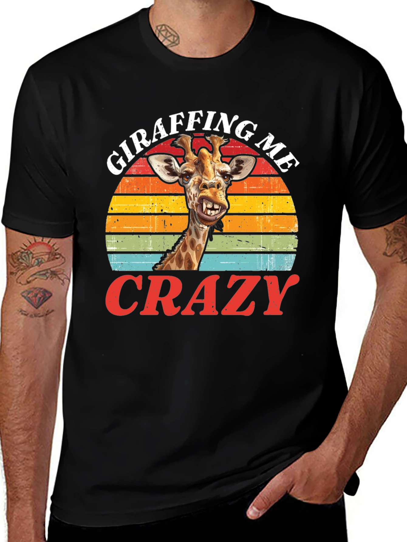 Variant 14 of Giraffing Me Crazy Graphic Tee - Fun Giraffe T-Shirt